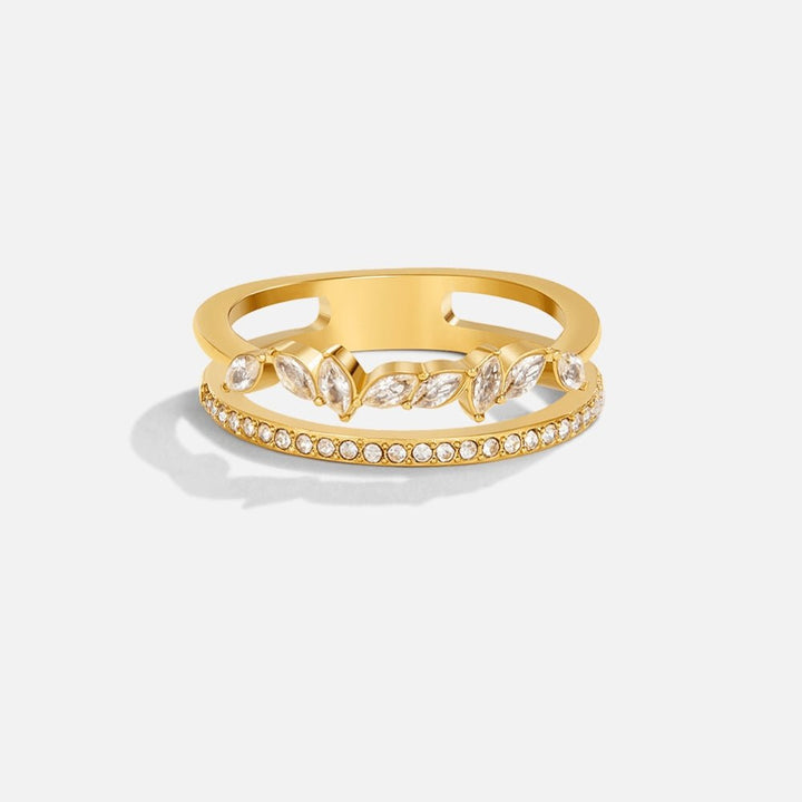 Gouden Mia Kristallen Ring