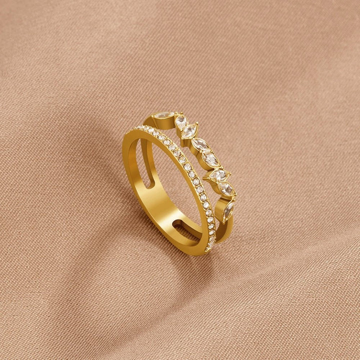 Gouden Mia Kristallen Ring
