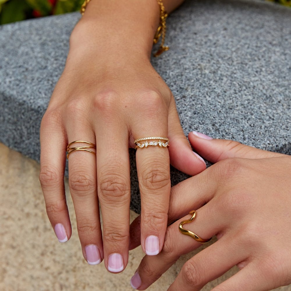 Gouden Mia Kristallen Ring