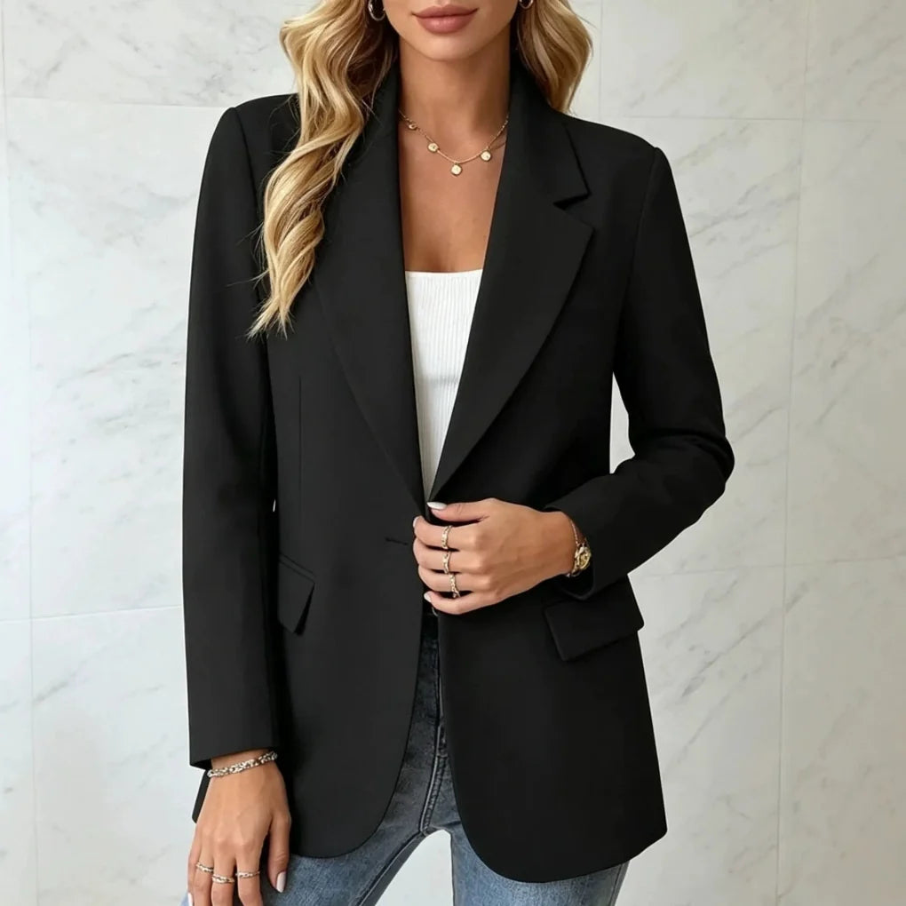 Lange Blazer met Reverskraag