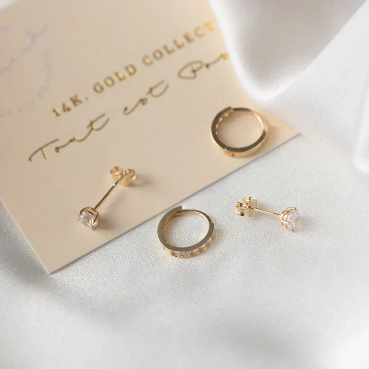 Gouden oorbellen set