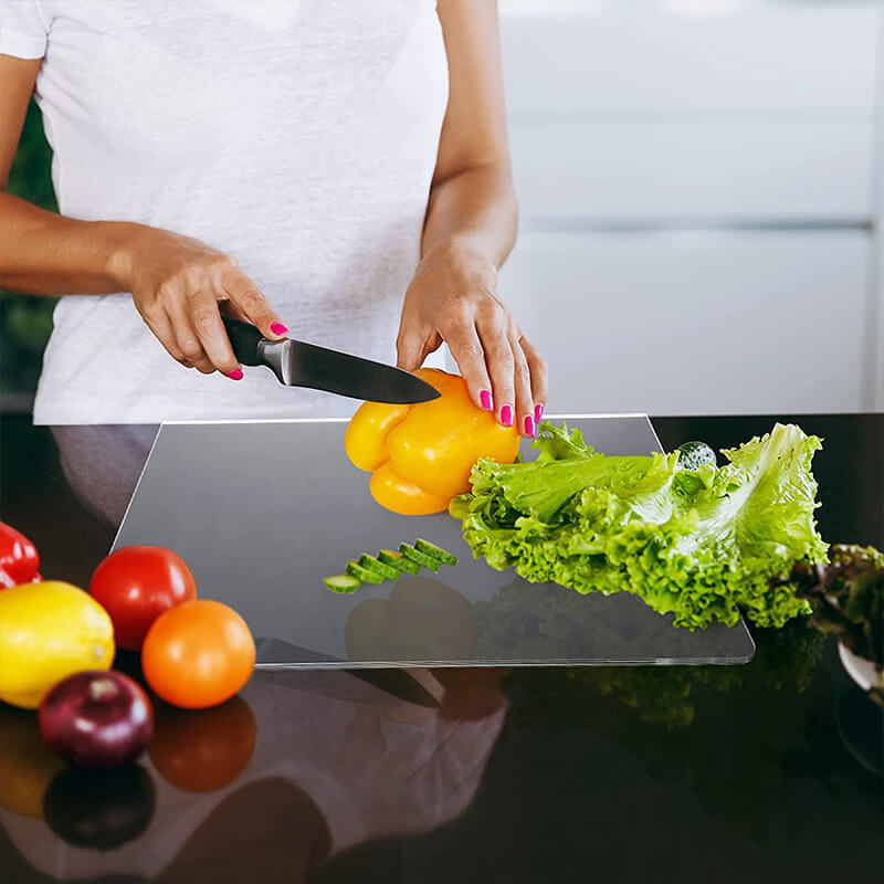 CrystalChef - Transparante Snijplank Met Antislip & Moderne Look