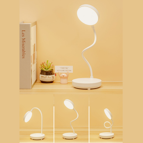 LED-bureaulamp met instelbare helderheid en flexibele hals