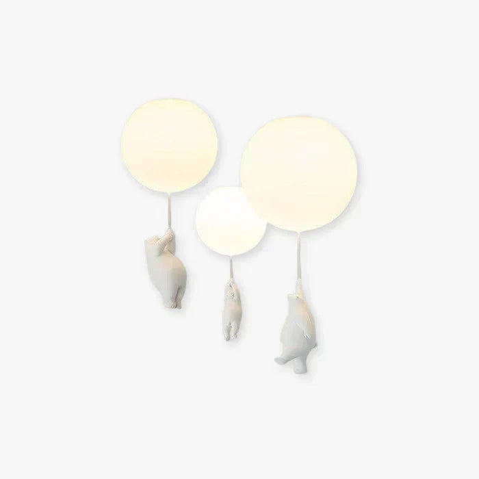 Kinderplafondlamp met beer en bal | CloudBea