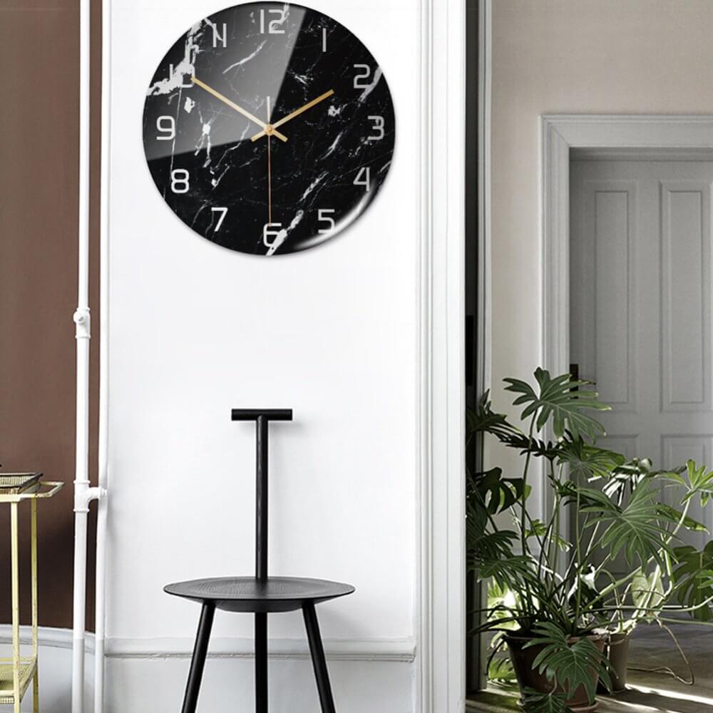 Elegante Wandklok met Marmereffect – MarbleTime