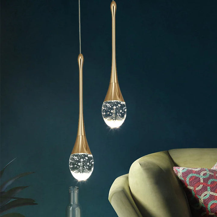 Glazen hanglamp met warm licht - Vetra