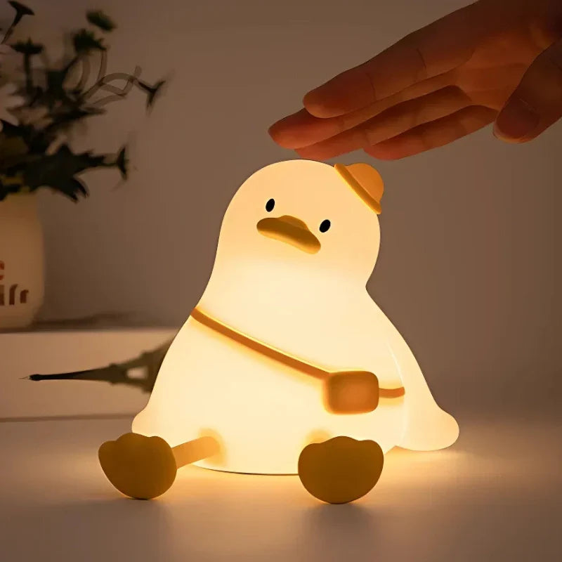 Schattige LED-nachtlamp, instelbare helderheid met slaaptimer