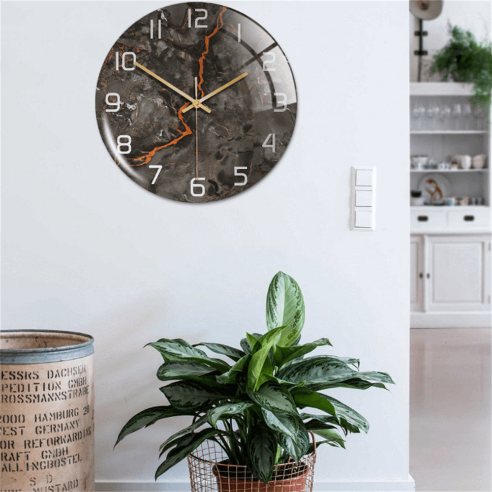 Elegante Wandklok met Marmereffect – MarbleTime