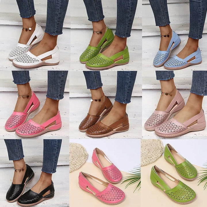 Vintage Instap Wedges Sandalen voor Dames