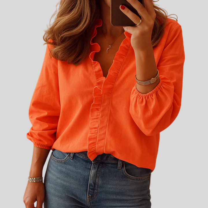 Chique blouse met ruches