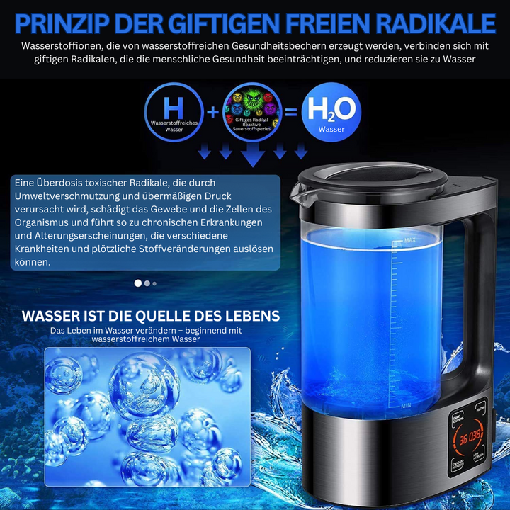 Elektrische waterreiniger met waterstof- en alkalische optie - PureFlow