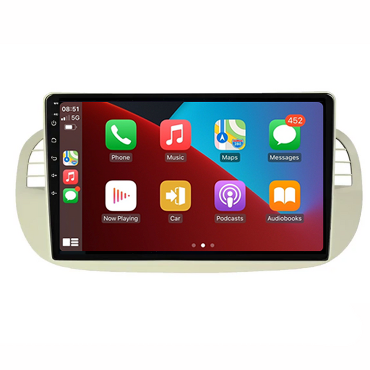 Fiat 500 | CarPlay & Android Auto | 2007-2015 | 9 inch | Plug & Play