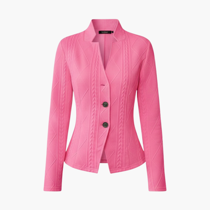 Dames Blazer met Reverskraag en Knopen Sluiting