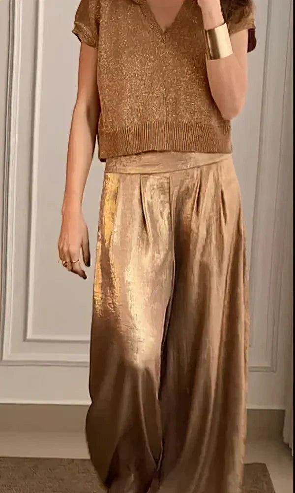 Chique goud -  tweedelige set