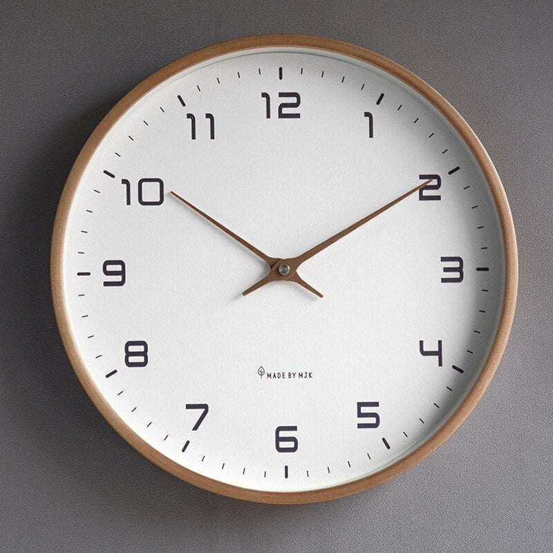 Noordse minimalistische wandklok, modern Scandinavische stijl