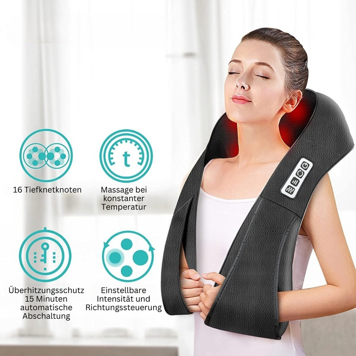 Shiatsu Massagekussen met Infrarood - AuraComfort