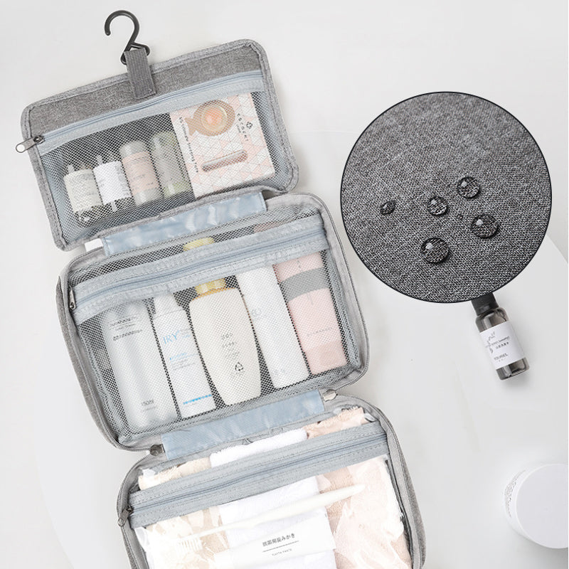 Travelique reisorganizer voor cosmetica | Compact en waterdicht | Met 4 vakken en 360° haak | Voor dames en heren