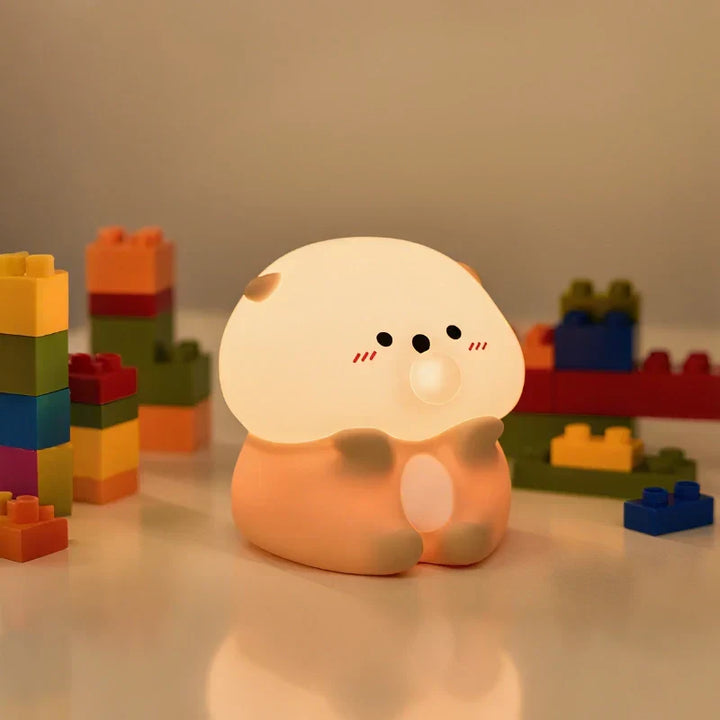 Schattig nachtlampje met figuurtje voor naast je bed, touchbediening, oplaadbare lamp