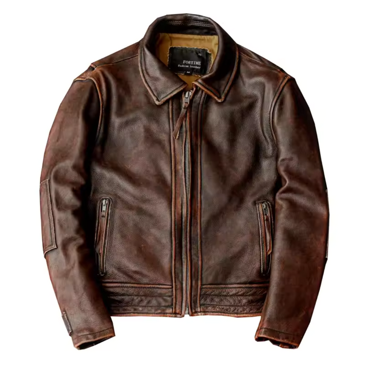 Premium Retro Heren Jas van Echt Leer