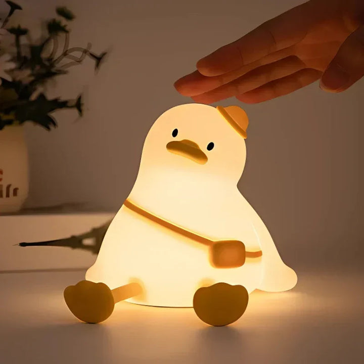 Schattig nachtlampje met figuurtje voor naast je bed, touchbediening, oplaadbare lamp