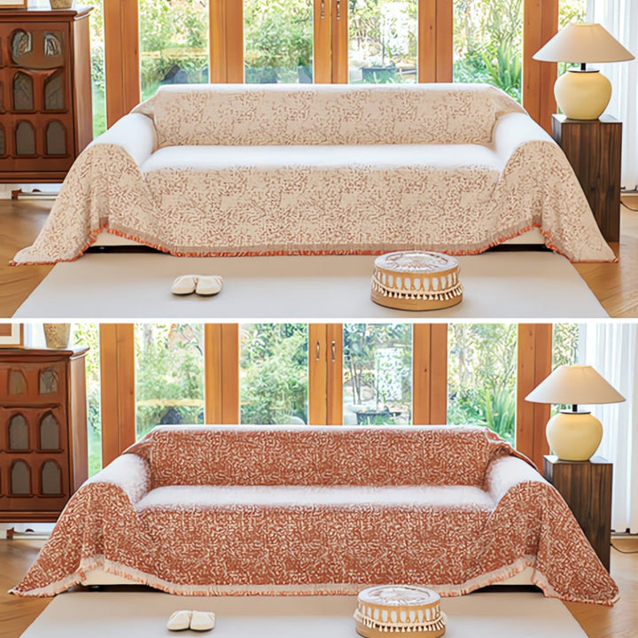 Nordic Speckle bankbeschermer, omkeerbare boho bankhoes