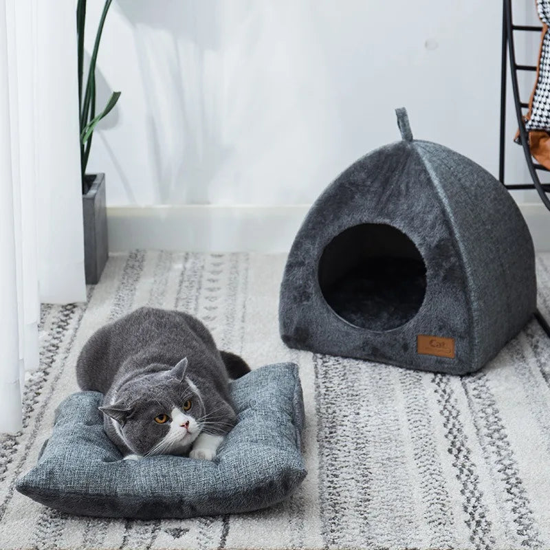 PurrLuxe - Warm en Knus Gesloten Kattenhuis van Velvet