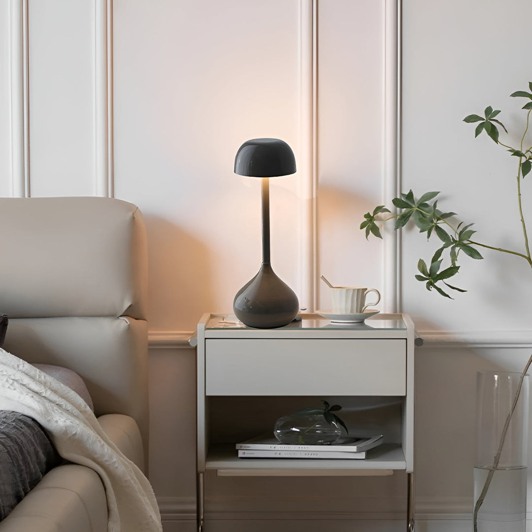 GlowBright - Draadloze Dimbare LED Tafellamp Met Stijlvol Paddenstoelontwerp