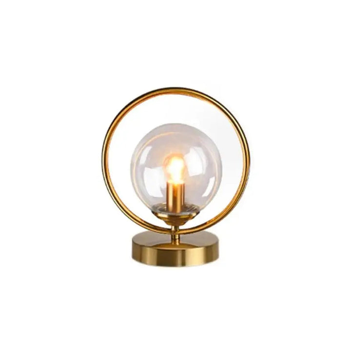 GlowLuxe - Moderne Glazen Tafellamp met Messing Accenten | Tijdloze Elegantie Voor Elk Interieur