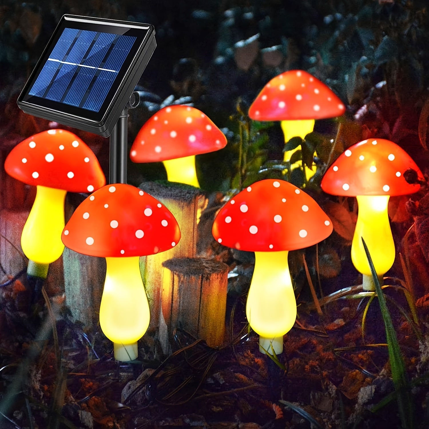 LumeLights - Decoratieve Zonne-paddenstoel Tuinlampen met 8 Verlichtingsmodi