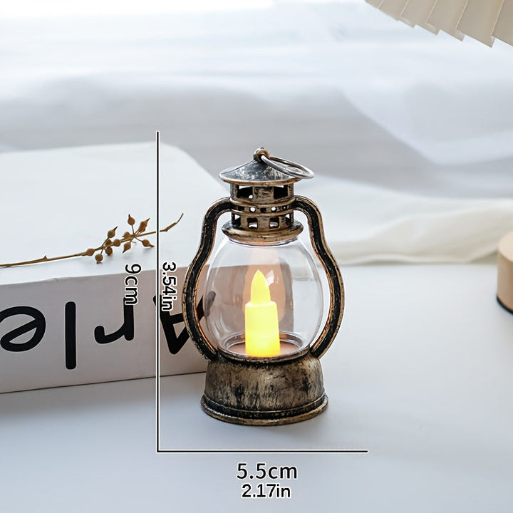 GlowLoom - Vintage LED Lantaarn op Batterijen voor Sfeervolle Decoratie
