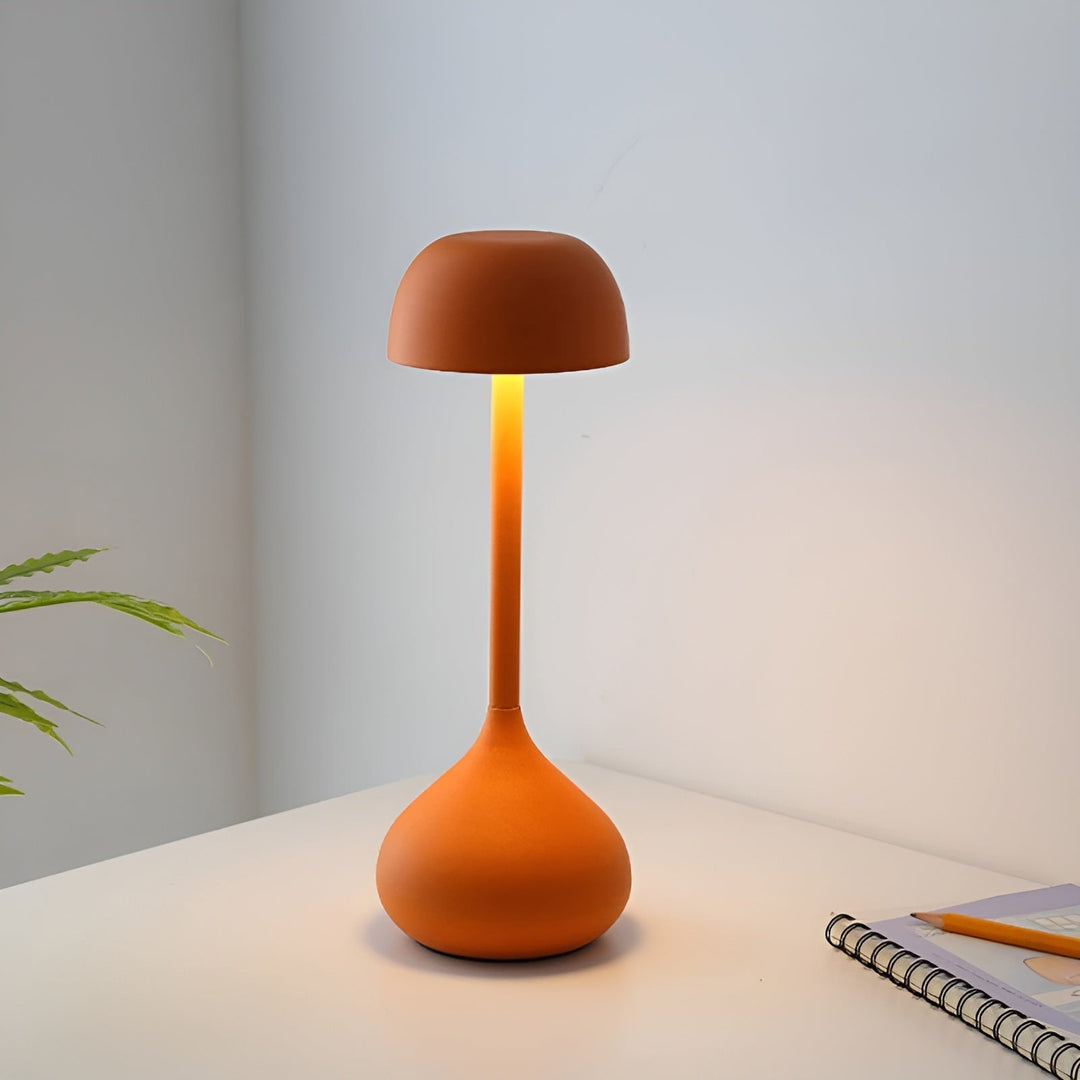 GlowBright - Draadloze Dimbare LED Tafellamp Met Stijlvol Paddenstoelontwerp