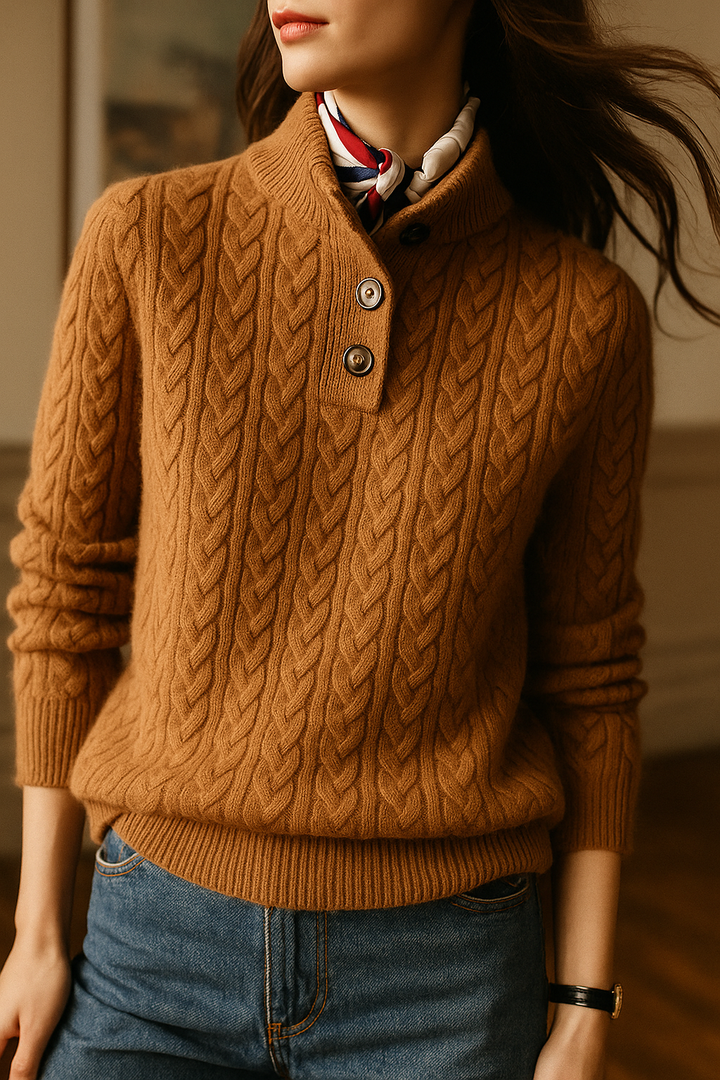 Arden kasjmier vest met knopen