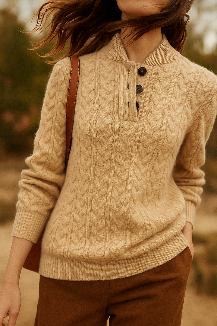 Arden kasjmier vest met knopen