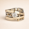 Vintage Ring met Binnenwerk en Zirkonia