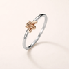 Zilveren ring met bij