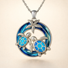 Zachte schildpad ketting van wit goud