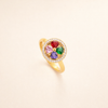 Zacht gouden ring met hartjesdesign