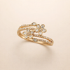 Subtiele gouden ring met heldere bloem