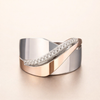 Elegante roségouden ring met sprankelende zirkonia