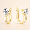 Elegante moissaniet oorbellen in goud