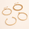 Elegante gouden armbandset met verfijnde details