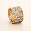 Elegante zirkonia ring met verfijnde vintage uitstraling
