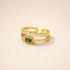 Zachte glans zirkonia ring