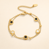Elegante onyx en witte steen armband