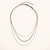Elegante zilveren meerdere lagen ketting