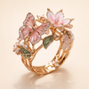 Elegante zirkonia ring met vlinderontwerp