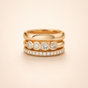 Gesmede gouden ringen met briljanten accenten