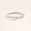 Verfijnde zirkonia ring met hartje