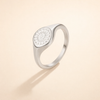Zilveren ring met zonnestraal motief