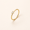 Verfijnde zirkonia ring met hartje